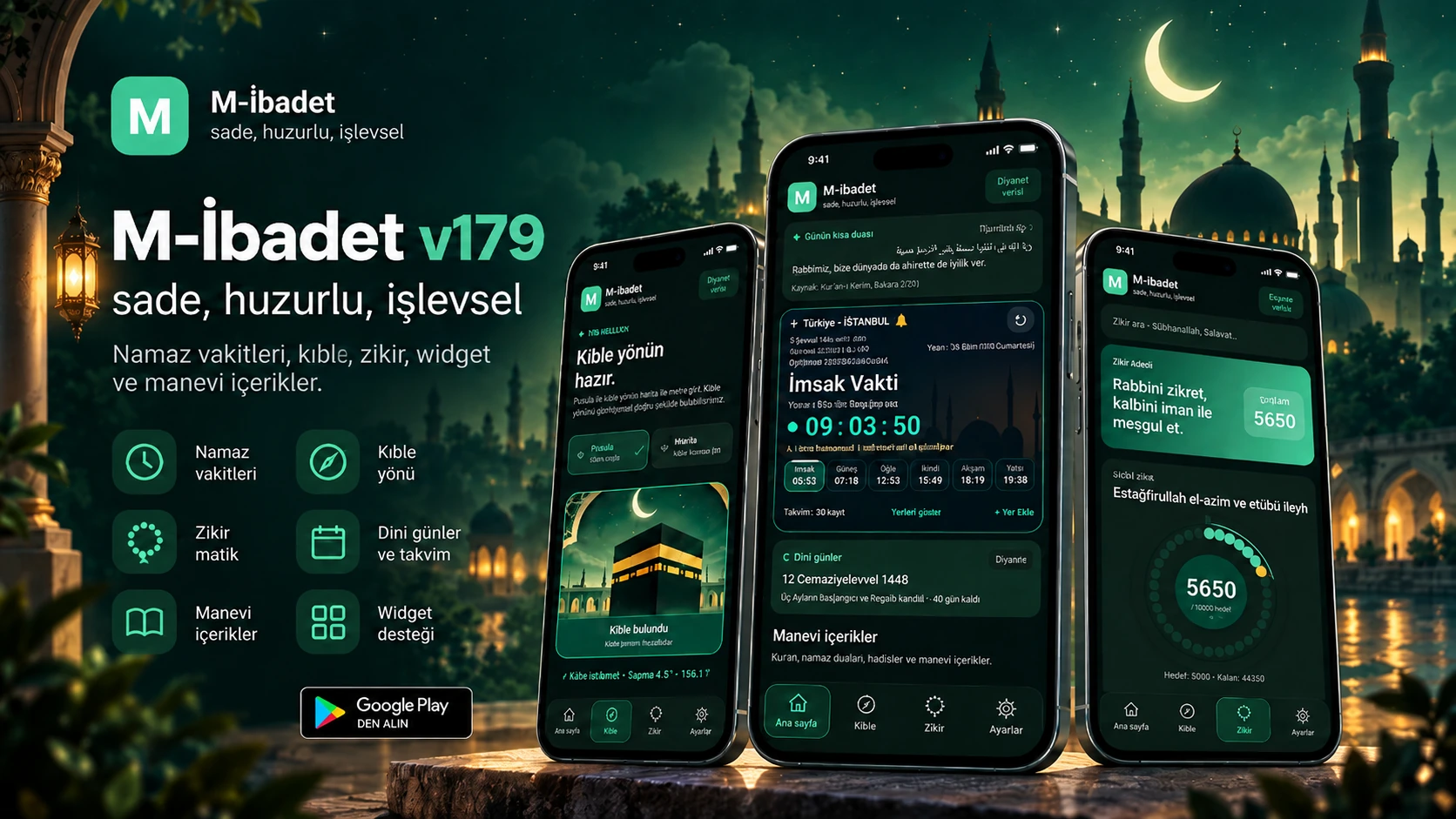 M-İbadet v179 güncel tasarım tanıtım görseli